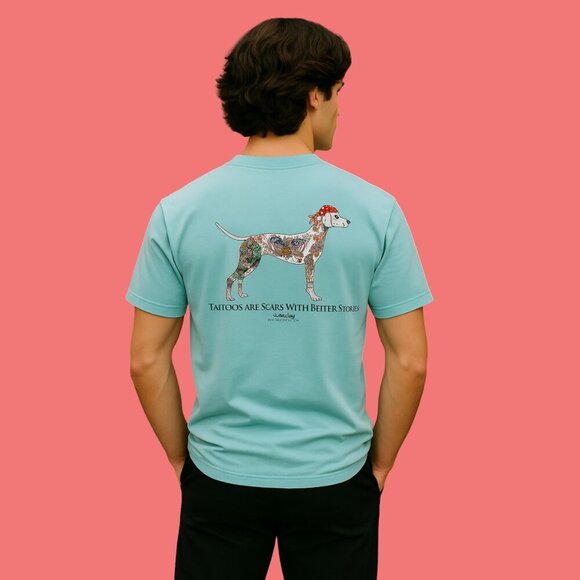 Comfort Colors “Sea Dog” Pirate Dalmatian Graphic Tee | XL | Tattoo Art Design - Picture 4 of 12